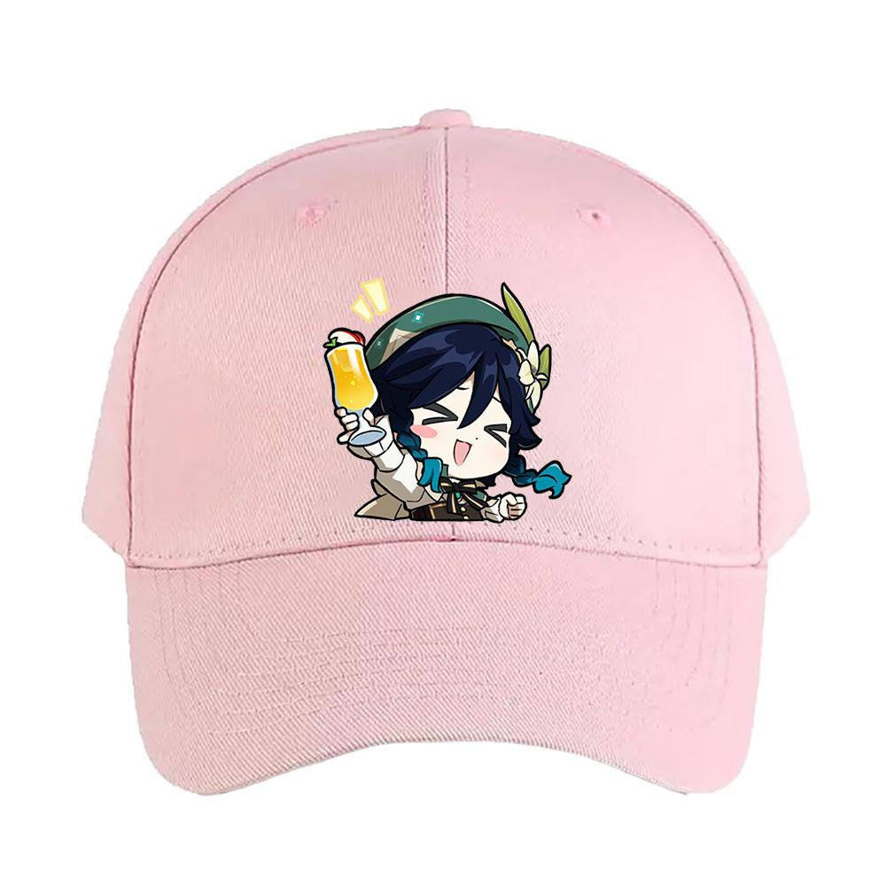 Genshin Impact Chibi Venti Cap Summer Woman Man Adult Casual Fashion Casual Adjustable Fishing Hat Sun Hat