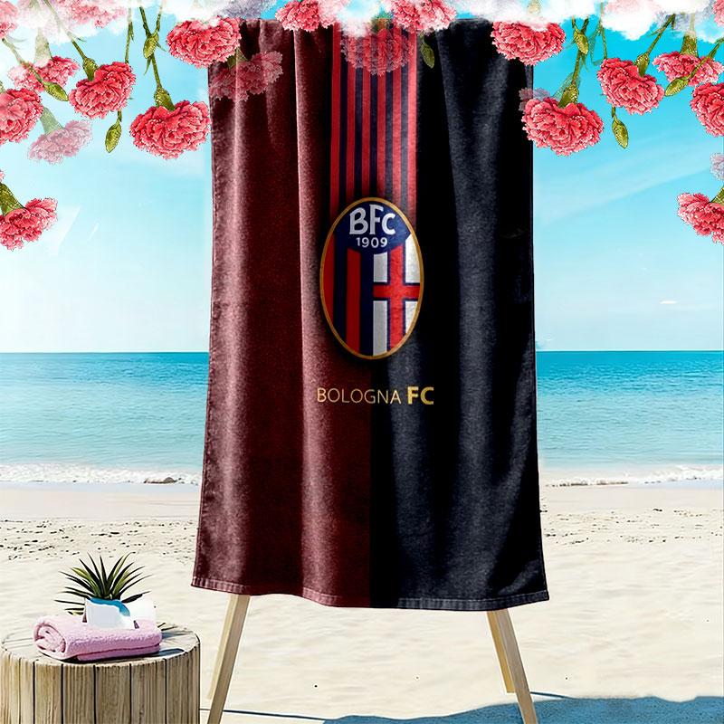 Asciugamano da Spiaggia Stampa Bologna FC 1909, Asciugamano Grande Morbido Asciugatura Rapida per Spiaggia Campeggio Nuoto