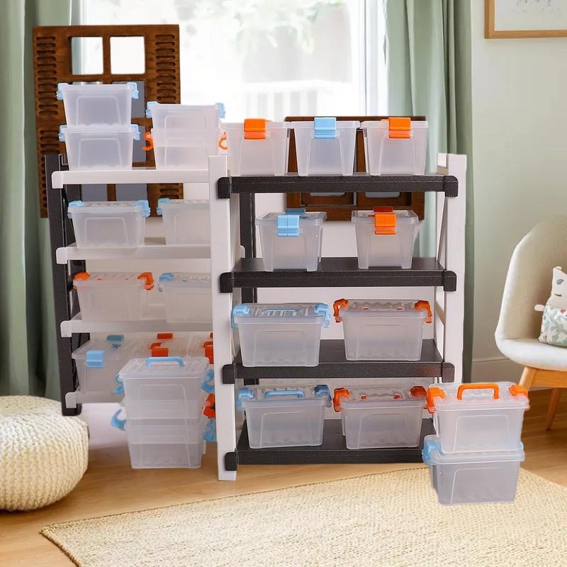 "5Pcs Clear Mini Storage Box, Dollhouse Toolbox Model for Home Decor and Micro Scene Props