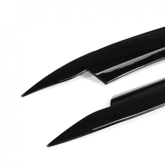 2x Car Headlight Lamp Eyebrow Eyelid Cover Trim Glossy For VW Passat B7 2010-14