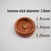 Ebony Purple Sandalwood & Rosewood Round Portable Incense Holder for Office and Indoor Use