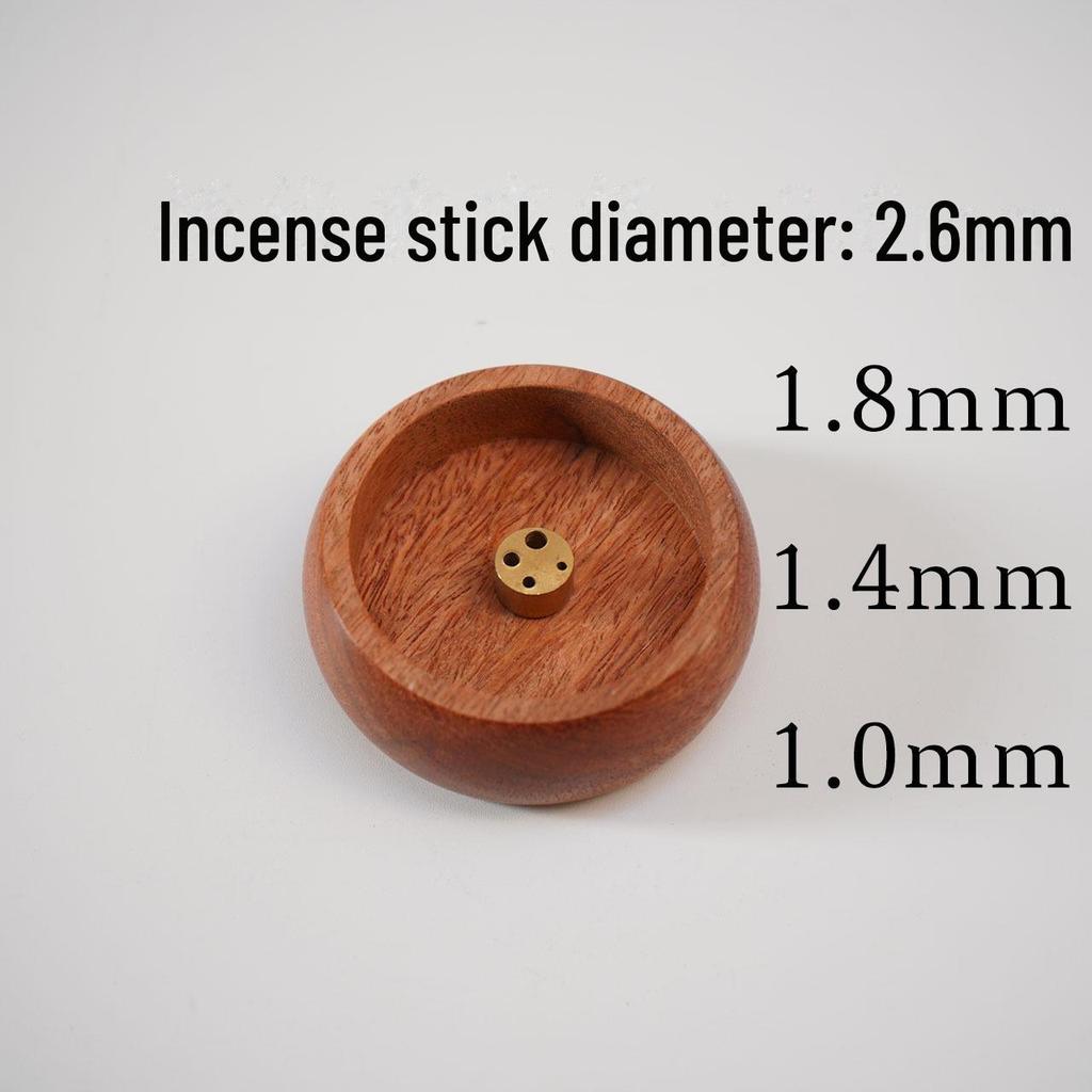 Ebony Purple Sandalwood & Rosewood Round Portable Incense Holder for Office and Indoor Use