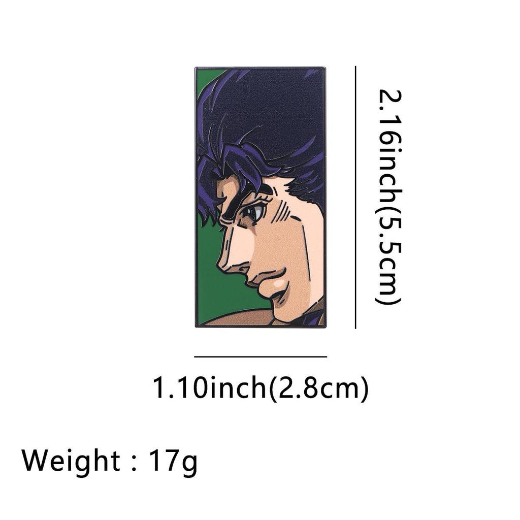 JOJO's Bizarre Adventure Metal Brooch Badge Ornament - English Cartoon Accessory