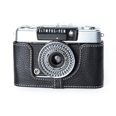 Handmade Cowhide Leather Bag/Body Case for OLYMPUS PEN EE3 (Black)