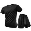 European-Size High-Elastic Yoga Suit - Summer Quick-Dry Lightweight Sport Pants, Two-Piece Look