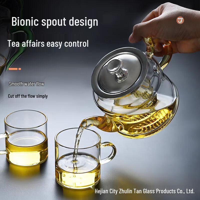ZISIZ Glass Teapot with Tea Infuser