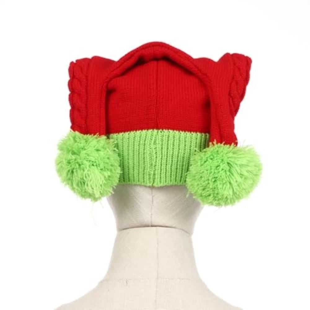 Knitted Fabric Knitted Santa Hat Crochet Design Holiday Knit Cap Winter Santa Hat  Christmas Party