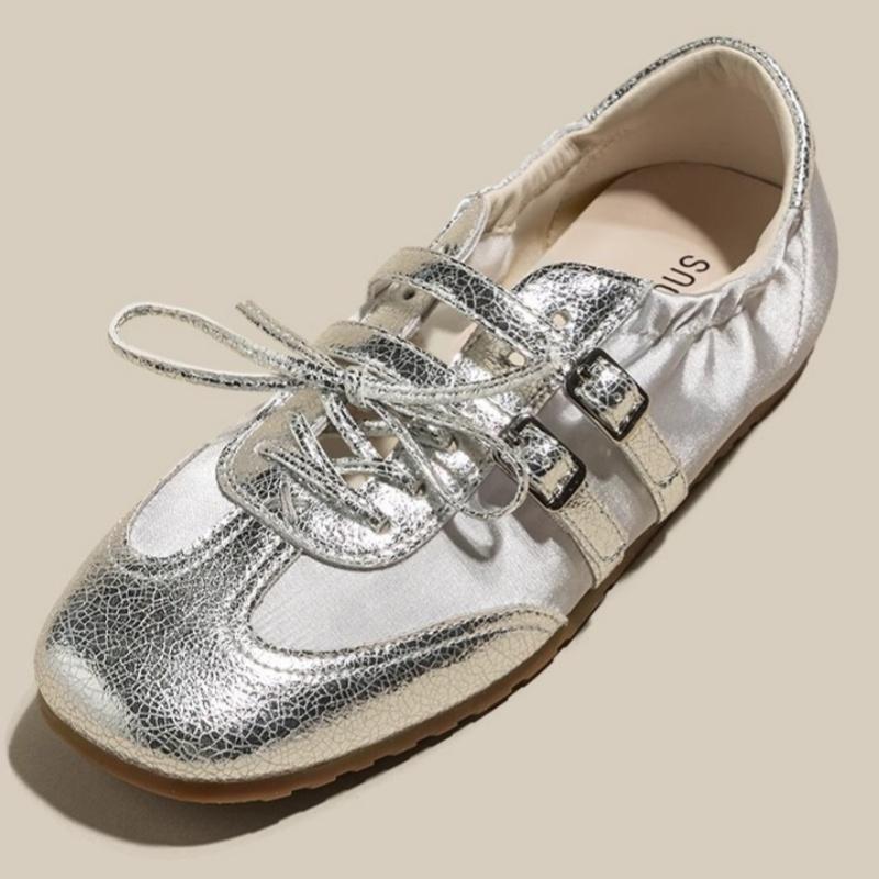 Fashion Spring Trendy Elegant Ballet Flats 2025 New Fashion Breathable Casual Round Toe Sneakers Concise Versatile Women Flat Shoes