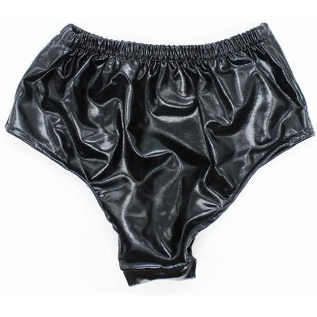 Dámský pás cudnosti z lakované kůže s Dildo Plug Masturbator Kalhoty Spodní prádlo Sexy muži Spodní prádlo Erotický pás
