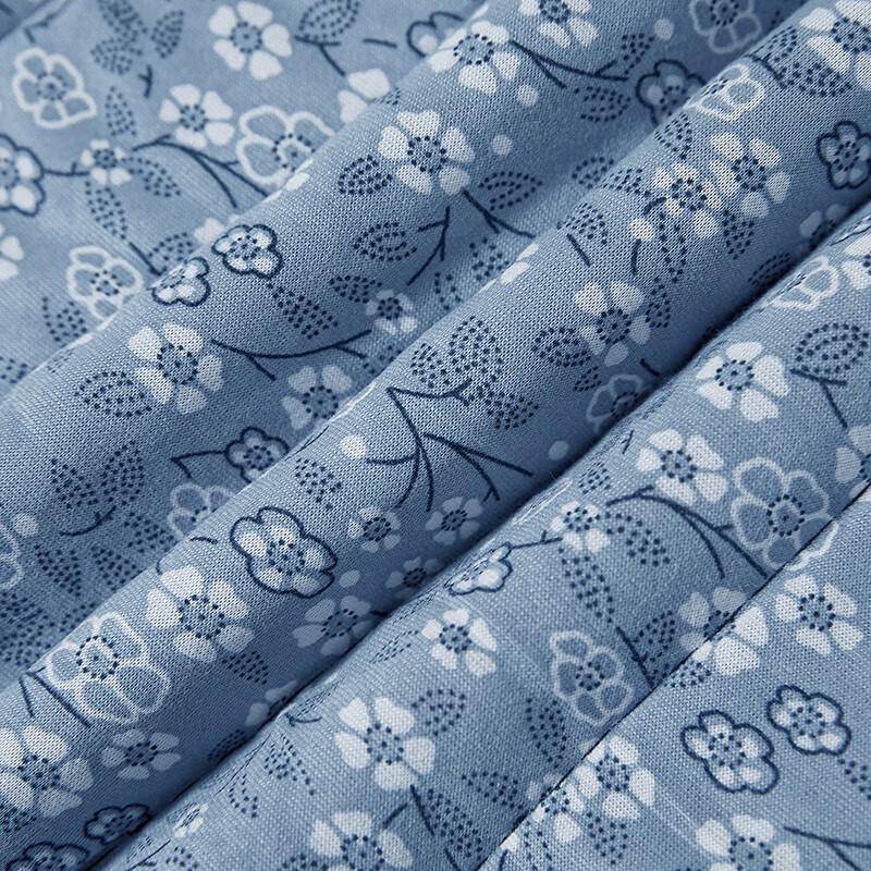 Damen Retro Floral V-Ausschnitt Baumwollweste