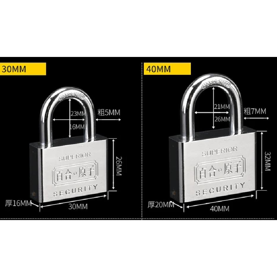 4Pcs Same Key Open All Full Copper Cylinder Padlock Household Waterproof Rust Anti-Theft Anti-Mite Dormitory Door Lock