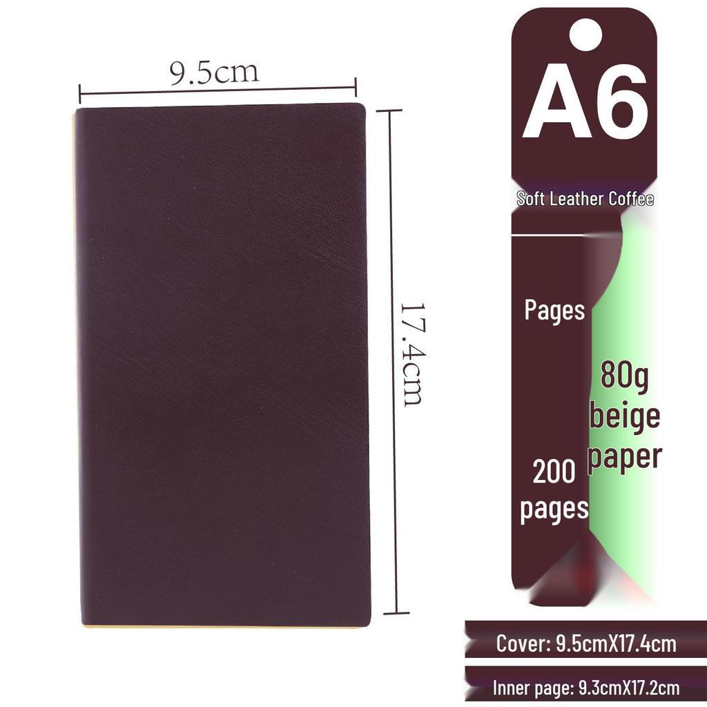 Korean Style Leather Cover Creative Diary Notebooks - Set of 5