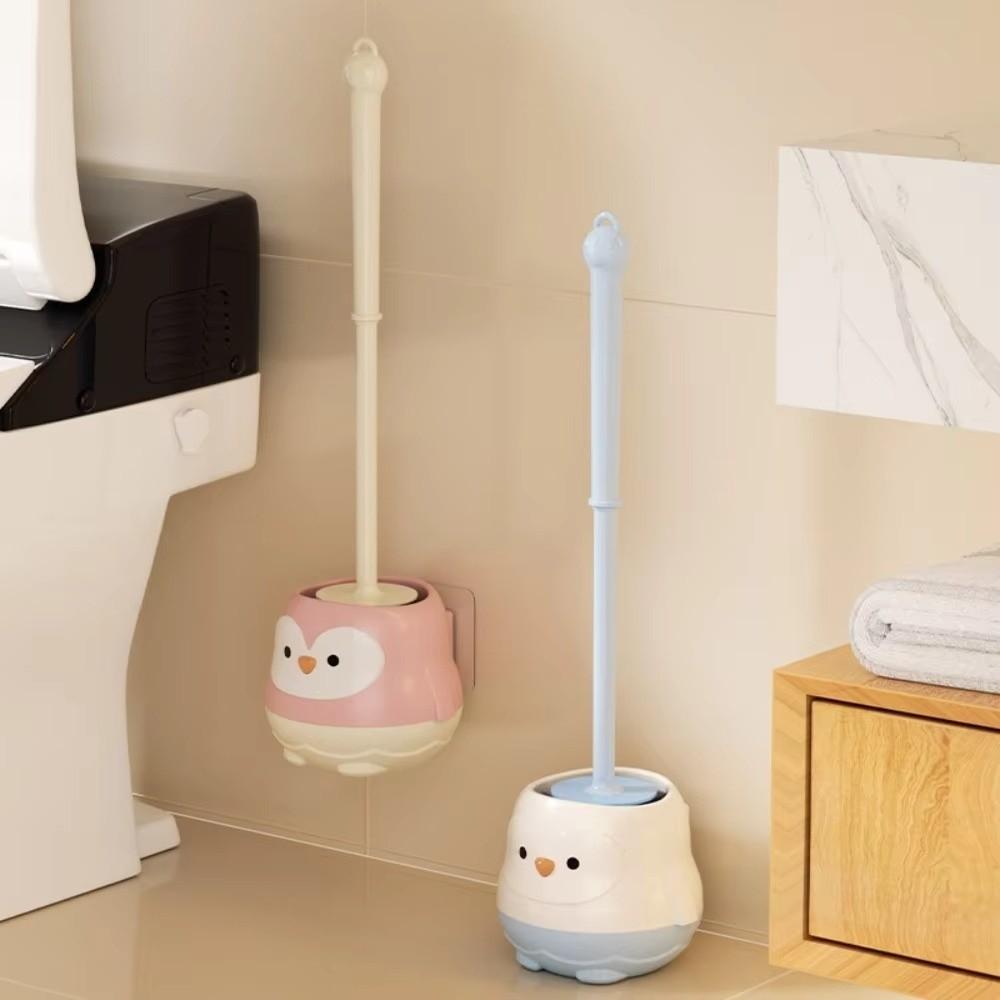 Long Handle Toilet Brush Silicone Bathroom Accessories Cute Cleaning Tool