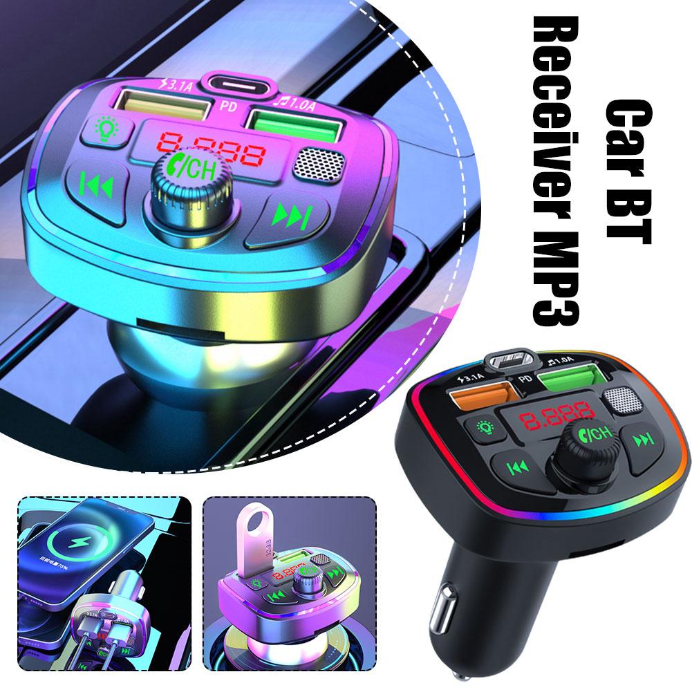 

Car Bluetooth 5.0 FM Transmitter Radio Dual USB Adapter Charger AccessoryPlayer Car MP3 Accessories Car Car Charging Fast H7N2