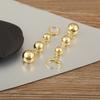 Nidin High Quality Copper Shiny Round Ball Drop Earrings For Women Female Daily Party 2 Colors Choice Ear Jewelry Accessories