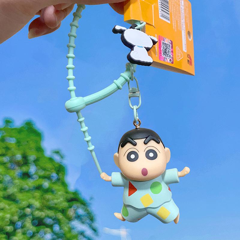 1Pcs Creative Genuine Crayon Shin-Chan Keychain Cute Cartoon Anime Doll Bag Pendant Small Gift Decoration Accessories