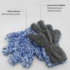 SEAMETAL Microfiber Car Wash Gloves Plush Car Washing Mitt 5-Finger Double-sided High Water Absorption Cleaning Glove
