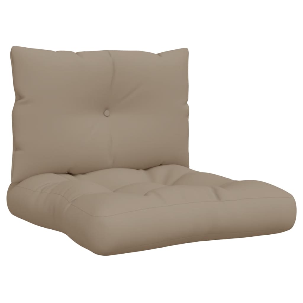 Vidaxl Poduszki Na Sofę Z Palet, 2 Szt., Kolor Taupe, Tkanina