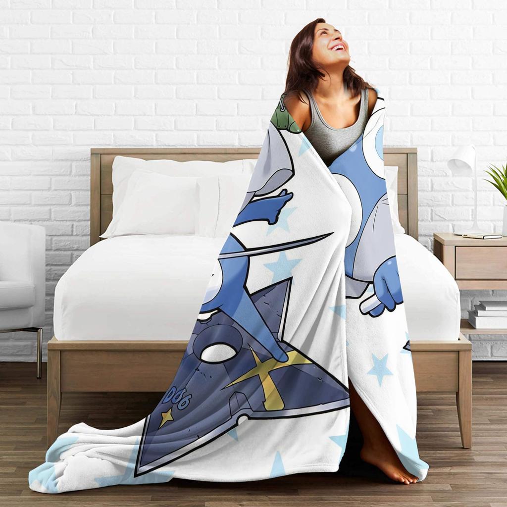 Anime Keroros Frog Blanket Soft Graphic Plush Throw Blanket For Students Outdoor Flannel Bedspread Bed Cover