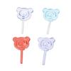 6Pc Bear Shape Lollipop Simulation For Dollhouse Miniature Toy Doll Mini Resin