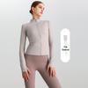 Cardigan Corto da Donna a Manica Lunga con Collo Alto e Vestibilità Slim - Perfetto per Yoga Autunnale, Corsa e Fitness