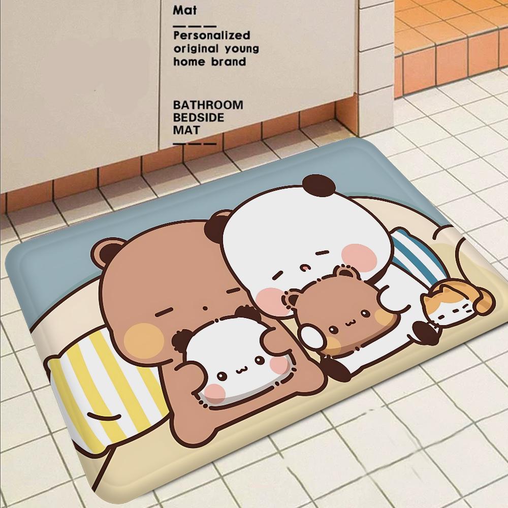 Bubu And Dudu Cute Cartoon Kitchen Mat Washable Non-Slip Living Room Sofa Chairs Area Mat Kitchen Toilet Rug