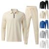 Men's Casual Tracksuit Set for Fall and Winter - Comfortable Loungewear Sweatsuit with Jacket and Pants