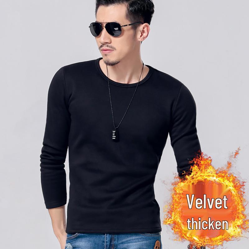 

Men s Fleece-Lined Slim Fit Thermal Long-Sleeve T-Shirt L