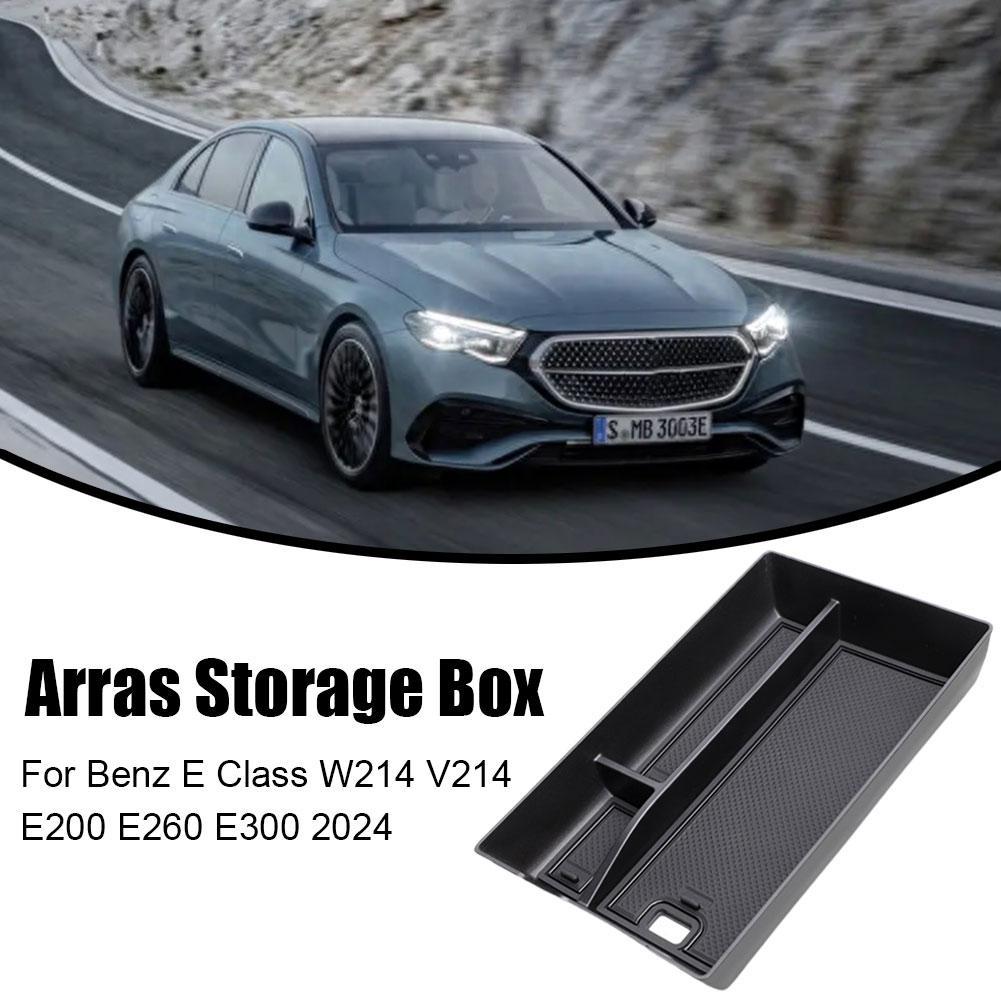 Car Armrest Storage Box Tray Console Organizer Holder for Mercedes-Benz E-Class E260L/E300L Models Auto Interior Accessories