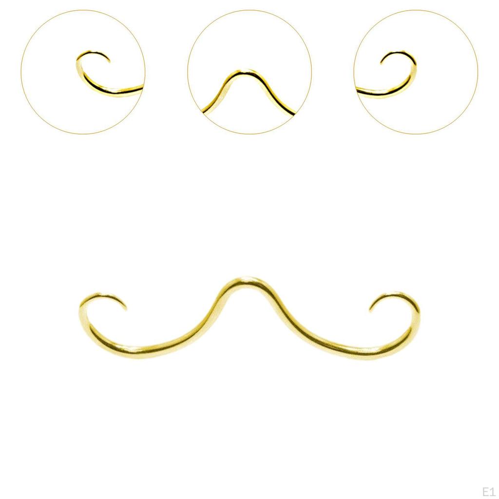 Funny Mustache Nose Ring for Unique Piercing, Ideal Gift Summer Events