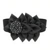 Elastic Belt Women's Korean Version of Large Flower Decorative Belt Fashion Versatile Wide Waist Seal Dress Accessories