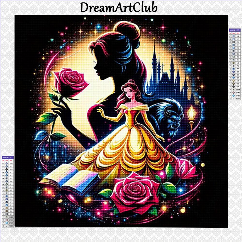 Disney Diamond Painting Princess Silhouette Diamond Embroidery Cartoon Mosaic Art Picture Cross Stitch Kits Home Decor