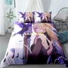 Genshin Impact Beding Set Game Print Duvet Cover Quilt Soft Duvet Cover Sets Home Textile Quen King-Sized Dimensionsd Dimensions Girl Children Kids