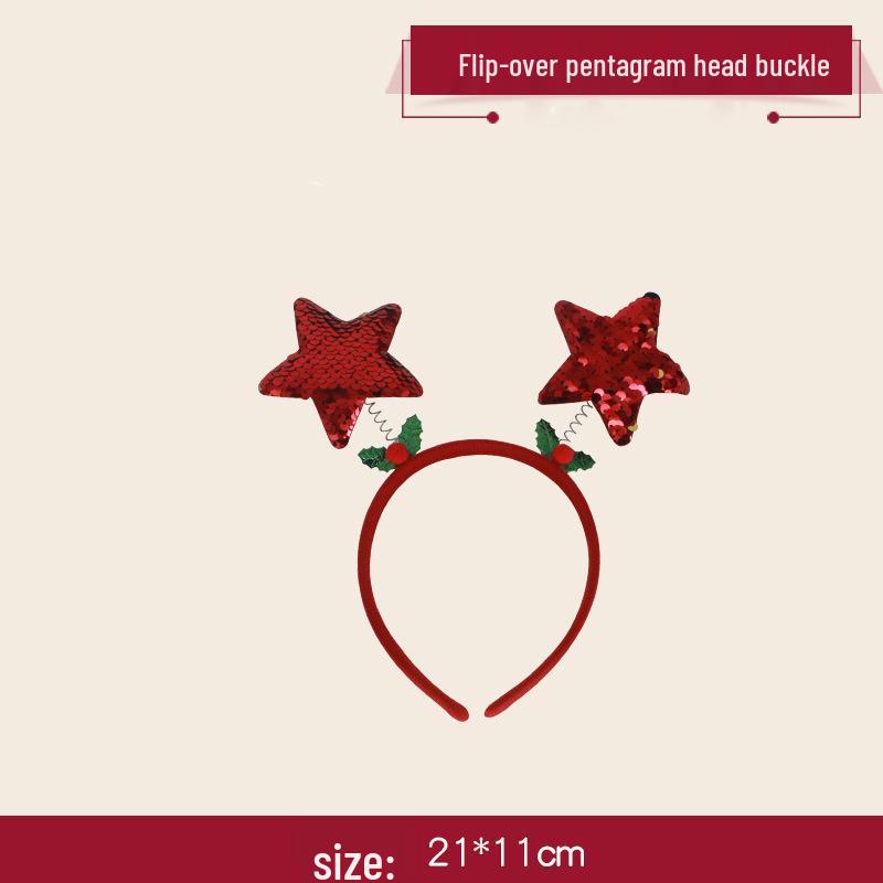 Santa and Antler Flip-Up Christmas Headband