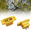 XT60 Fixed Mount Battery Soldering Connector Fixable XT60E-F Gold Plated Adapter Plug Dust Cover for Model Drones