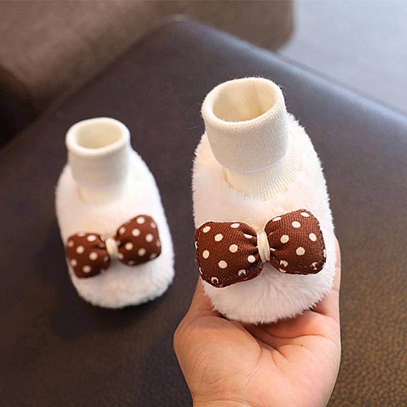 Newborn Baby Fleece Shoes Winter Toddler Boy Girl Walkers Boots Cotton Comfort Soft Anti-slip Warm Infant Shoes