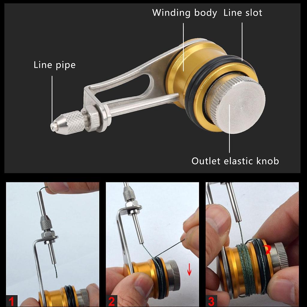 Fishing Knotting Kit Wire Knot Tool for Line Winder Assist Knotting Connector AccessoriesGold