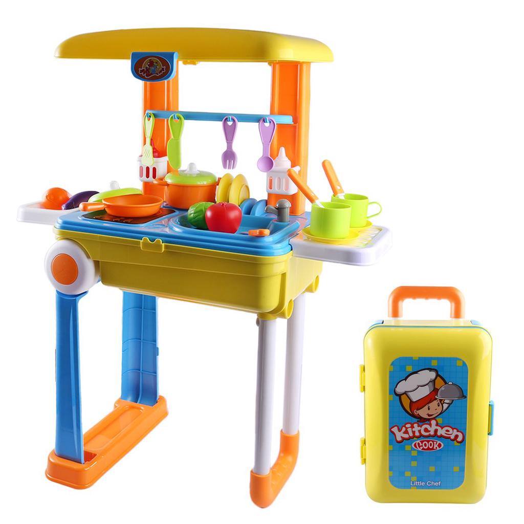 Kids Kitchen Set Children Kitchen Toys Large Kitchen Cooking Simulation Model Educational Toy For Ba