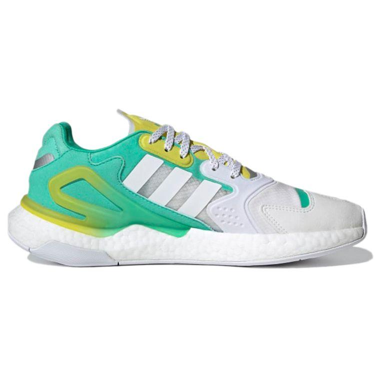 Adidas Originals Day Jogger Mesh Suede Shock Absorption Non-Slip Wear-Resistant Low-Top Sports Casual Shoes Unisex Sneakers White Green GW4913