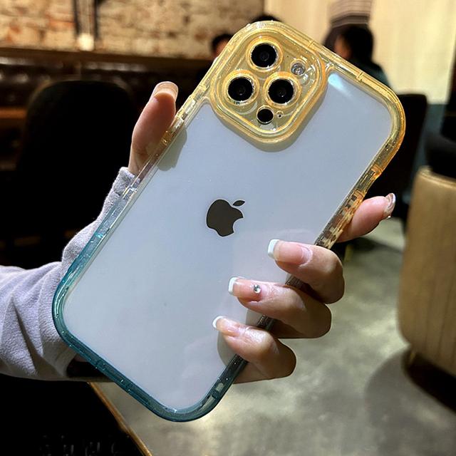 

Противоударный чехол с радужным градиентом, прозрачный чехол для телефона для Iphone 14pro Max 13 12 11 Pro Max, воздушный бампер, силиконовая задняя крышка