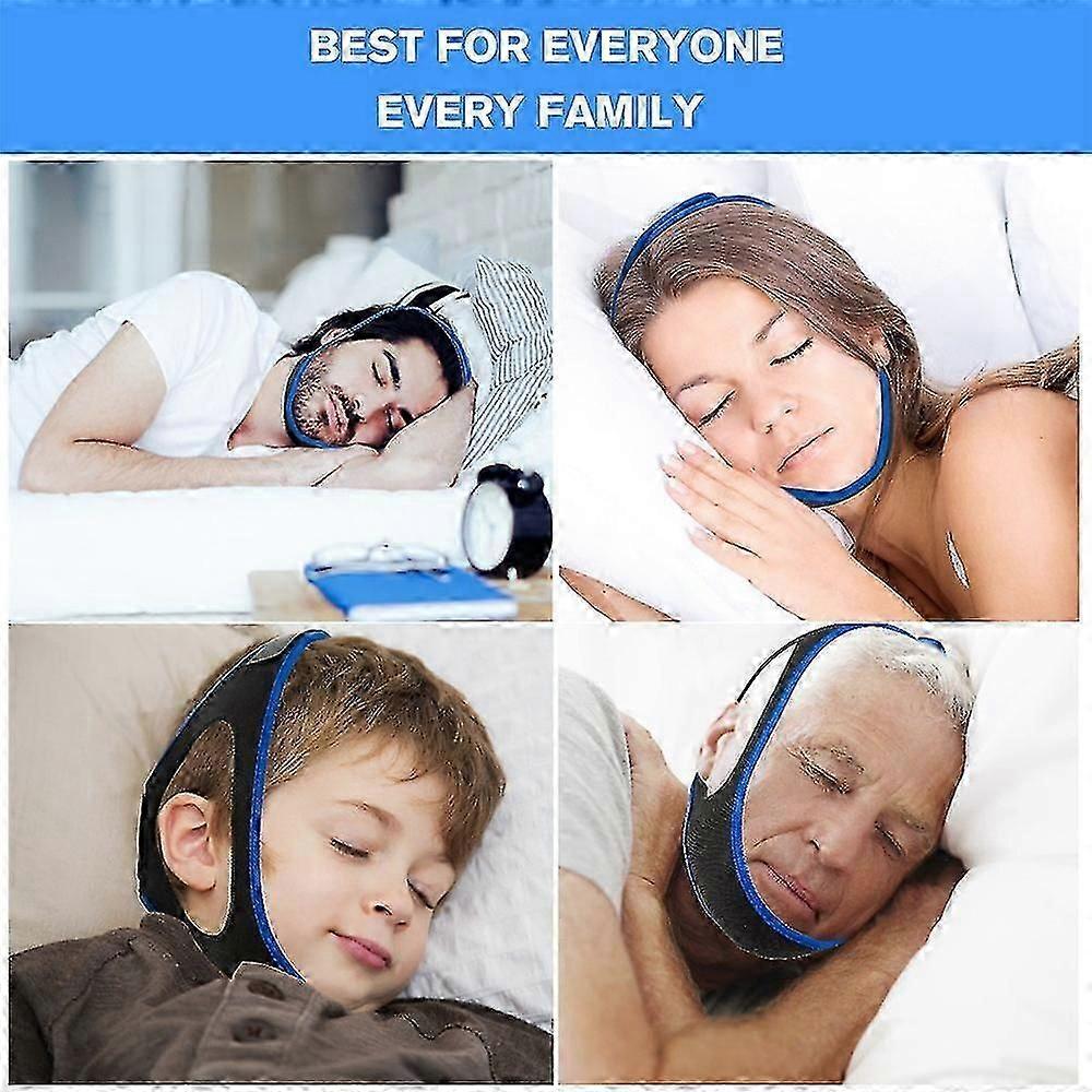 Anti Snoring Stop Snoring Chin Strap For Men Women, Adjustable Breathable Sleep Aid Snoring Reduction Belt