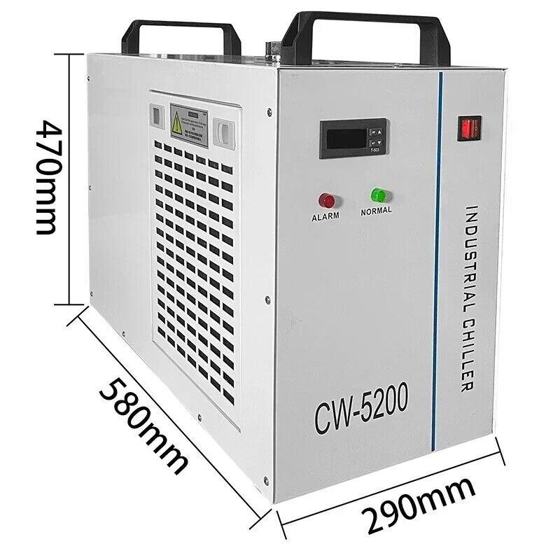 50-150W CO2 Lazer Kesim Kazıma Makinesi için CW-5200 Su Soğutucu