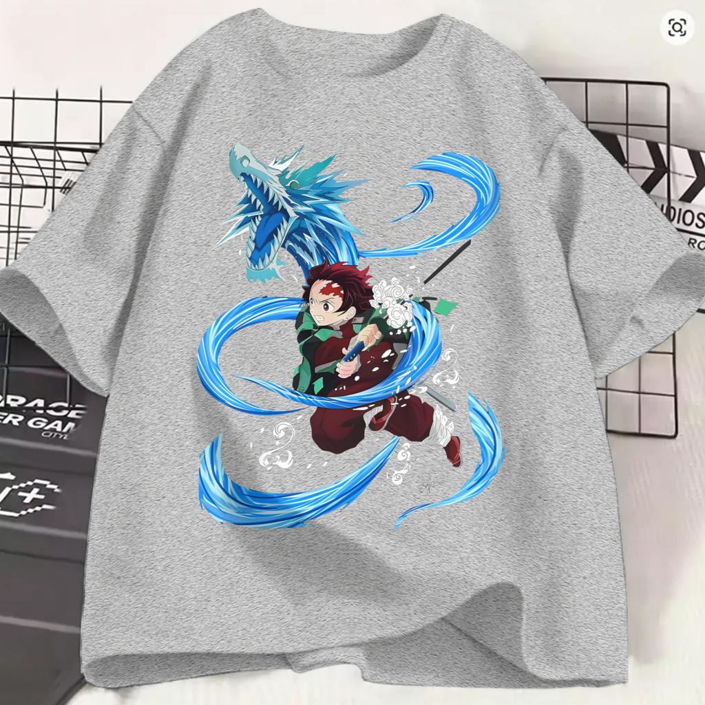 Casual Tshirt Summer Kamado Tanjiro Hipster Tshirts Demon Slayered Cotton Tee Shirt For Unisex Awesome Pattern Short Sleeve Tees