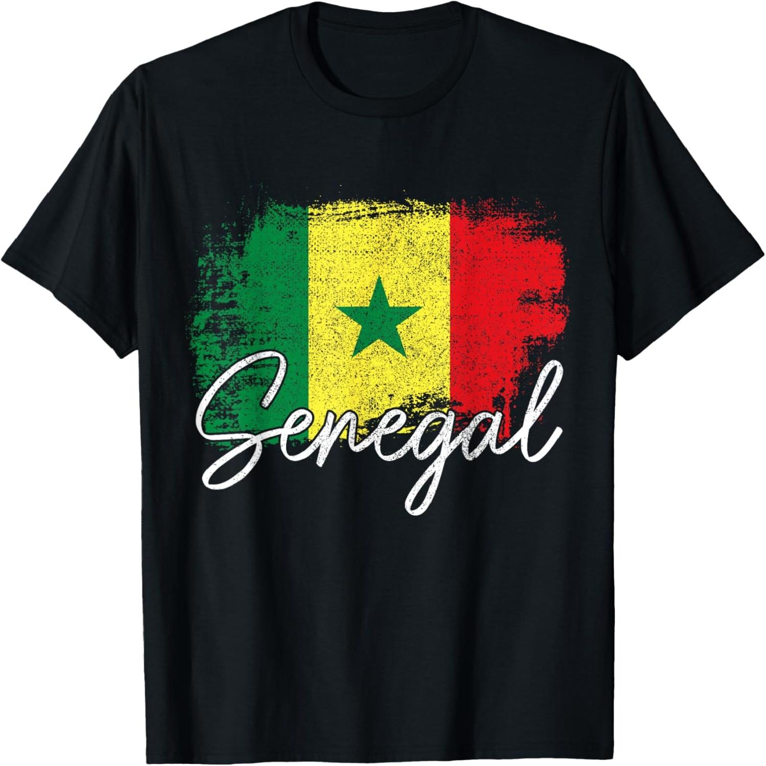 Senegal Vintage Flag Senegalese Pride Roots Africa T-Shirt S разноцветный