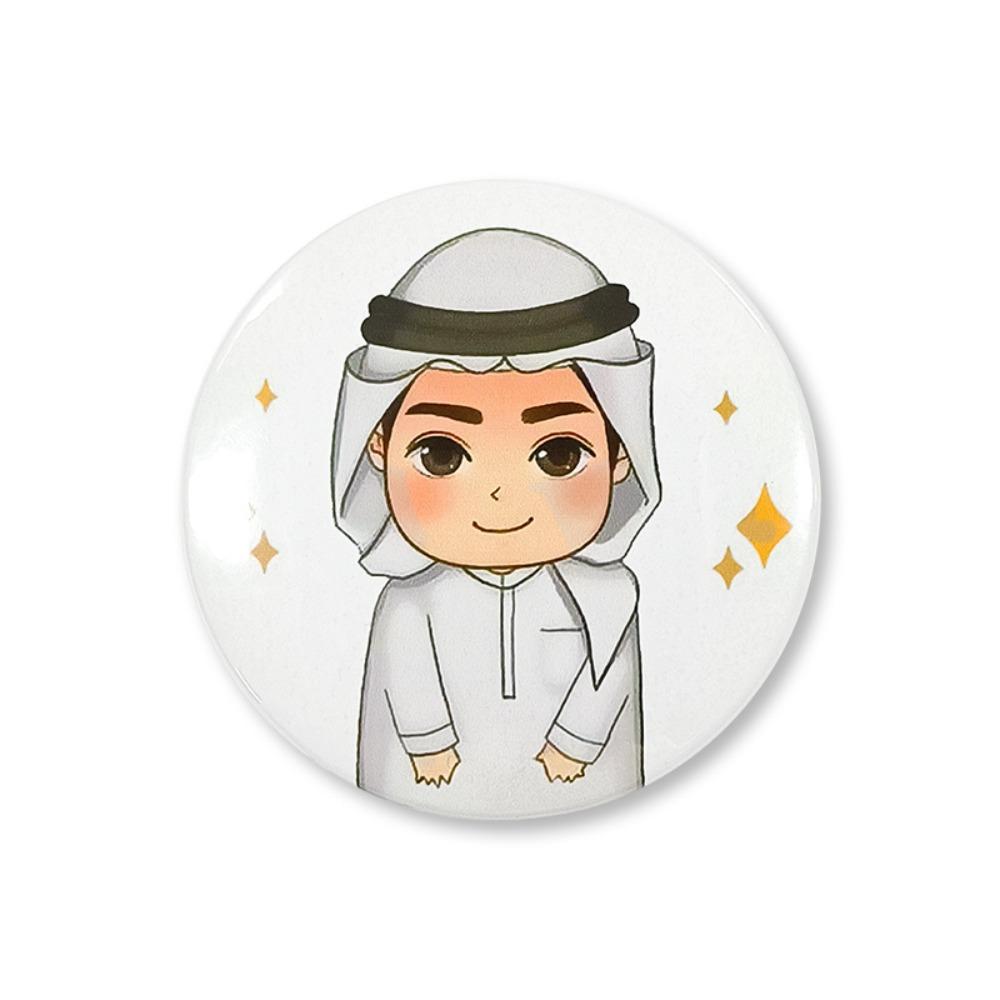 Creative Cartoon Eid Mubarak Badges Star Moon Unisex Ramadan Brooch Gift Tinplate Festival Badge Pins Festival Supplies