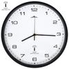 VidaXL Radio-Controlled Wall Clock Quartz Movement White and Black Kitchen Living Room 50617