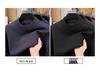 Men's Half-High Collar Jacquard Sweater with Velvet Lining - Warm, Skin-Friendly Knit Base Layer for Fall/Winter