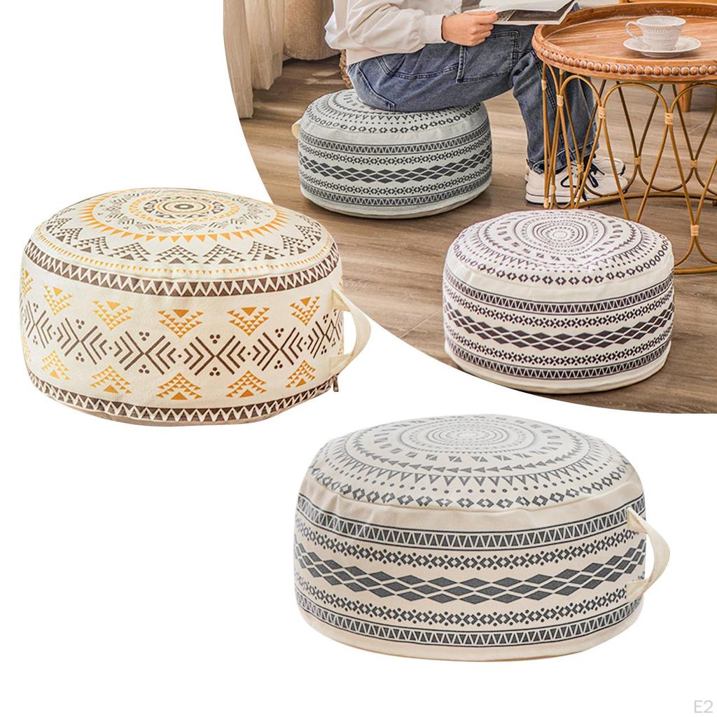 Handmade Woven Pouf Cover Living Room Decoration Foot Rest Patio Seat