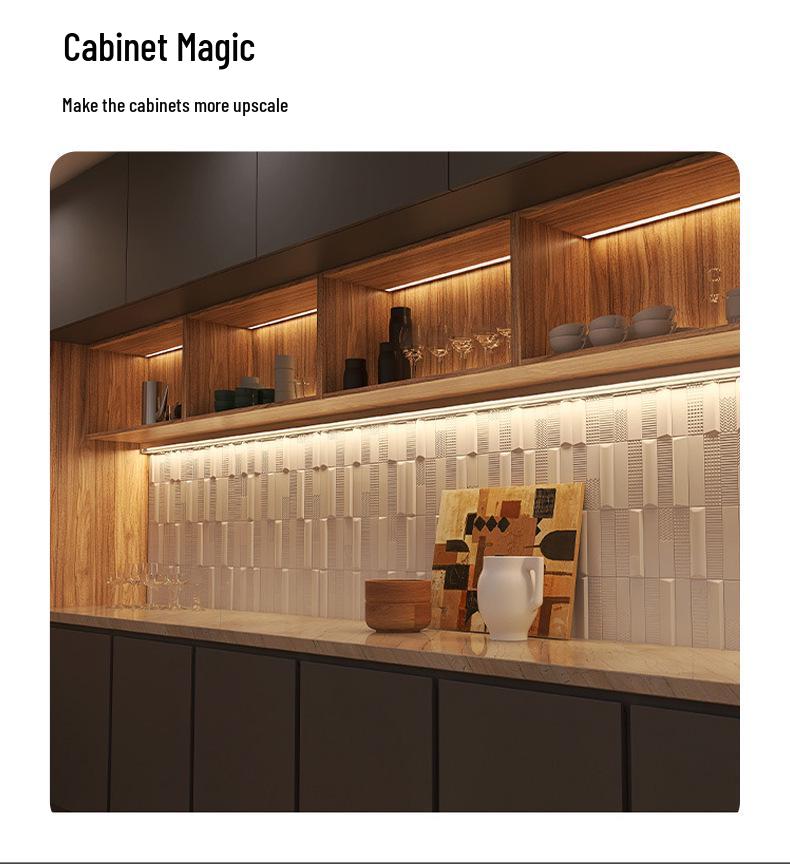 45-Degree Side-Emitting LED Cabinet Light Strip for Wardrobes, Wine Cabinets, Shoe Cabinets, and Display Cabinets