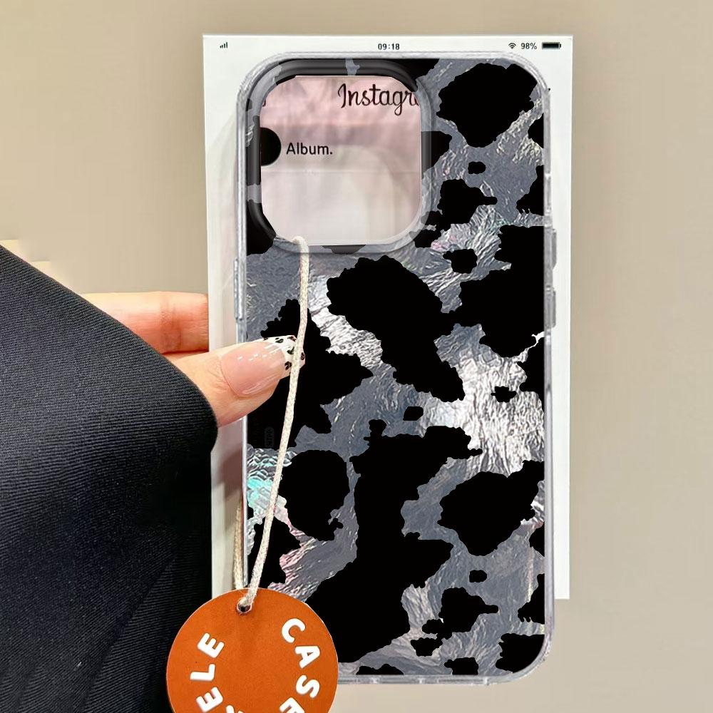 Korean Amber Gold Leopard Print Phone Case for Xiaomi Redmi Note 15 14 13 12 11 10 10S 8 9 Pro 15C 9C 13C 14C A3 11S 9C Cover